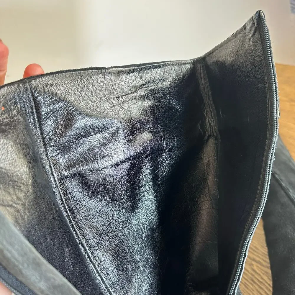 KATE SPADE Black Suede Knee High Heel Boots womans‎ 7 B